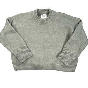 Abercrombie & Fitch Madeline Crewneck Sweater Women's Small Green Pullover Crop